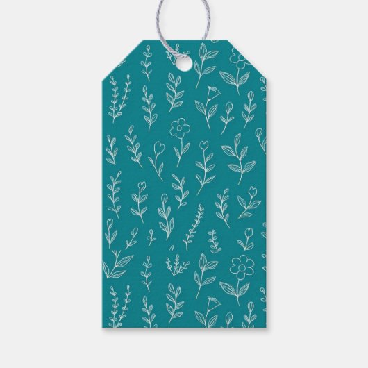 Botanische Blatt Natur Geschenkanhänger (Vorderseite)
