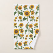 Botanische Blattblumen Badhandtuch Set (Handtuch)