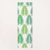 Botanische Blätter aus Grünpalmen Yogamatte (Vorderseite)