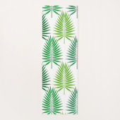 Botanische Blätter aus Grünpalmen Yogamatte (Rückseite)
