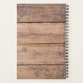 Botanische Blätter aus Holz in Aquarelltönen Planer (Rückseite)