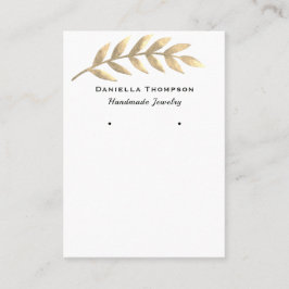 Botanische Blätter Boutique Schmuck Ohrring Displa Visitenkarte