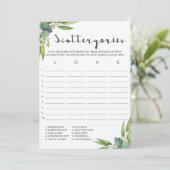 Botanische Blätter Brautparty Gamescattergories (Stehend Vorderseite)