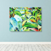 Botanische Blätter Canvas Print 24 x 18 Leinwanddruck (Insitu (Holzboden))