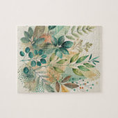 Botanische Blätter Collage Jigsaw Puzzle (Horizontal)