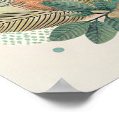 Botanische Blätter Collage Wall Decor Poster (Ecke)