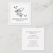 Botanische Blätter der einzigartigen Kräuterkunde Quadratische Visitenkarte (Vorne/Hinten)