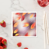 Botanische Blätter des abstrakten Herbstes Serviette (Beispiel)