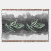 Botanische Blätter des modernen Chic Basil Decke (Vorderseite)