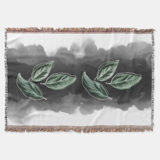 Botanische Blätter des modernen Chic Basil Decke (Vorderseite)