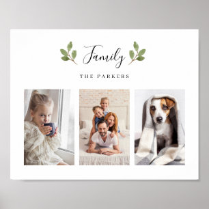 Botanische Blätter   Drei Fotos Poster