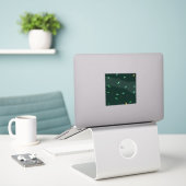 Botanische Blätter Dunkelgrün Nahtloses Muster Aufkleber (Laptop auf Schreibtisch)