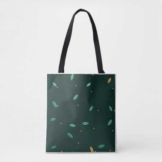 Botanische Blätter Dunkelgrün Nahtloses Muster Tasche (Vorderseite)