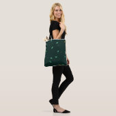 Botanische Blätter Dunkelgrün Nahtloses Muster Tasche (Am Model)