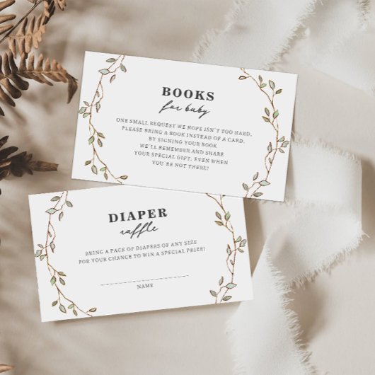 Botanische Blätter Faltkarte für den Papierkorb Begleitkarte