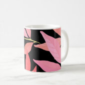 Botanische Blätter, farbenfrohe nahtlose Muster. Kaffeetasse (VorderseiteRechts)