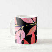 Botanische Blätter, farbenfrohe nahtlose Muster. Kaffeetasse (Vorderseite Links)