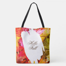 Botanische Blätter farbenfrohe Trendy Herbst Hallo Tasche