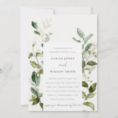 Botanische Blätter Fauna Probe Abendessen Einladung (Vorderseite)