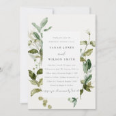 Botanische Blätter Fauna Probe Abendessen Einladung (Vorderseite)