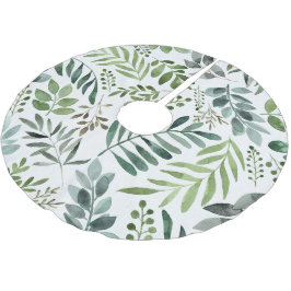Botanische Blätter für elegante Wasserfarben  Polyester Weihnachtsbaumdecke