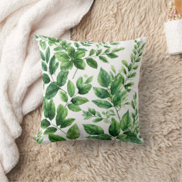 Botanische Blätter für Grünflächen Kissen