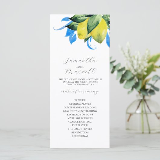 Botanische Blätter für Hochzeiten (Stehend Vorderseite)