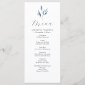 Botanische Blätter für Hochzeiten Menükarte (Vorderseite)