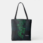 Botanische Blätter für personalisierte Natur Tasche (Rückseite)