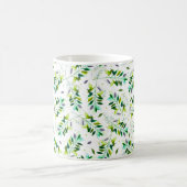 Botanische Blätter für Violett und grünes Wasser Kaffeetasse (Mittel)