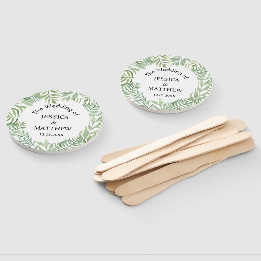 Botanische Blätter für Wasserfarben - Begrüßungsze Fächer (Non-assembled)