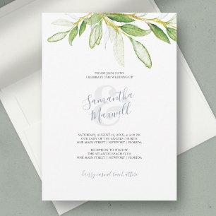 Botanische Blätter Garten Hochzeit Einladung