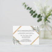 Botanische Blätter Goldene Hochzeit Begleitkarte (Stehend Vorderseite)