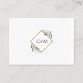 Botanische Blätter Goldene Hochzeit Begleitkarte (Rückseite)