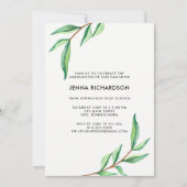 Botanische Blätter | Graduierungspartei Einladung (Vorderseite)