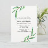 Botanische Blätter | Graduierungspartei Einladung (Stehend Vorderseite)