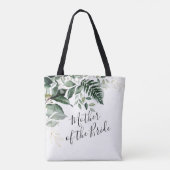 Botanische Blätter Grüne Mutter des Brautgeschenks Tasche (Rückseite)