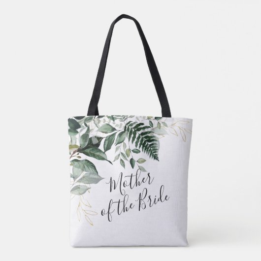 Botanische Blätter Grüne Mutter des Brautgeschenks Tasche (Rückseite)