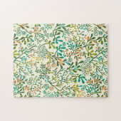 Botanische Blätter Grüne Natur Puzzle (Horizontal)