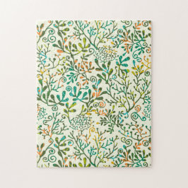 Botanische Blätter Grüne Natur Puzzle