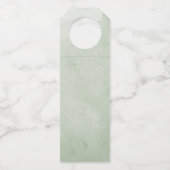 Botanische Blätter Hochzeit in Wasserfarbe Tischnu Flaschenanhänger (Rückseite)