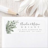 Botanische Blätter Hochzeit Rücksendeadresse (Insitu)