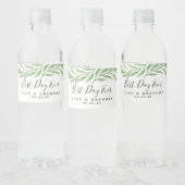 Botanische Blätter | Hochzeit Wasserflaschenetikett (Flaschen)