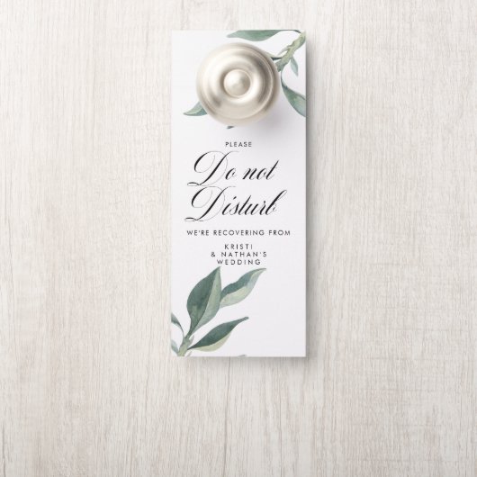 Botanische Blätter Hochzeiten stören nicht das Zei Türanhänger (Auf Knauf)