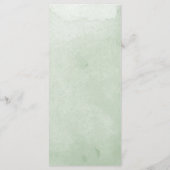 Botanische Blätter Hochzeitsmenü Wasserfarbe Menükarte (Rückseite)