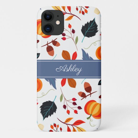 Botanische Blätter im eleganten Herbst Case-Mate iPhone Hülle (Rückseite)