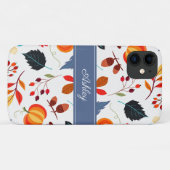 Botanische Blätter im eleganten Herbst Case-Mate iPhone Hülle (Rückseite (Horizontal))