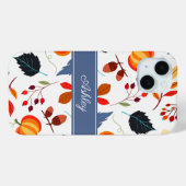 Botanische Blätter im eleganten Herbst Case-Mate iPhone Hülle (Rückseite (Horizontal))