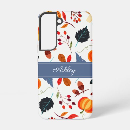 Botanische Blätter im eleganten Herbst Samsung Galaxy Hülle (Rückseite)