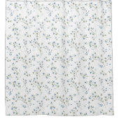 Botanische Blätter im Stil Minimalistischer Wasser Duschvorhang (Vorderseite)